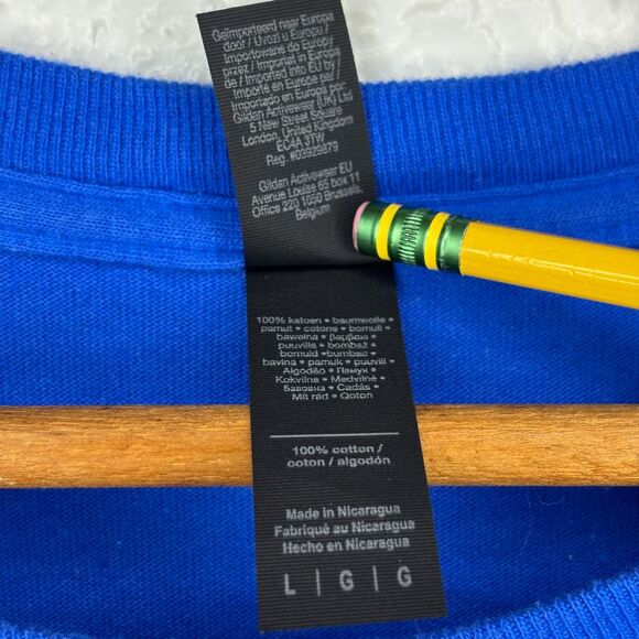 Joy Inside Out Disney Pixar Blue T-Shirt L Large Sleeve Detail Gildan Disneyland - Picture 4 of 7